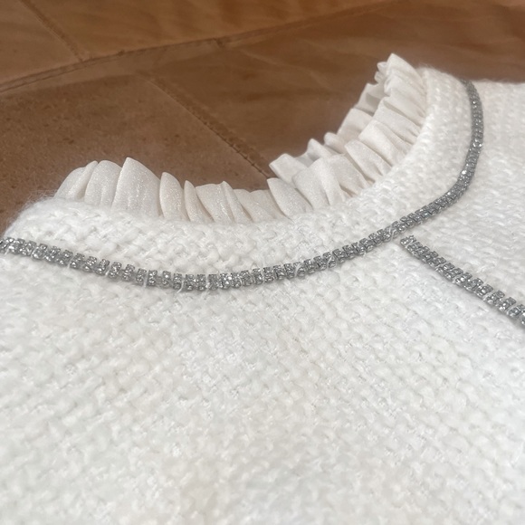 LUXE TWEED Long Sleeve RHINESTONE Dress - Picture 4 of 9